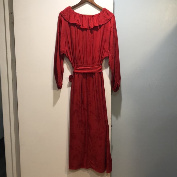 H&M | Red Flounce-trimmed Dress - Picture 5 of 7